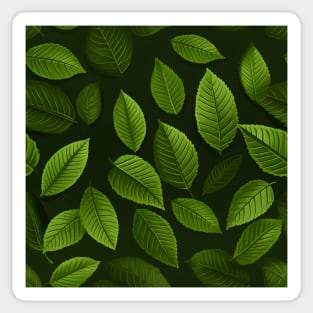 Green Leaves Pattern 7 Sticker